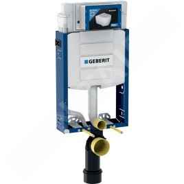 Geberit Kombifix - Set de bâti-support, cuvette Gaia et abattant softclose, plaque de déclenchement Sigma30, chrome/chrome mat