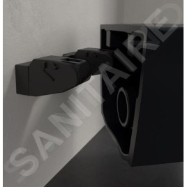 Villeroy & Boch Antao - Cuvette de WC suspendue, Rimless, CeramicPlus, TitanGlaze, TwistFlush, Pure Black 4674T0R7
