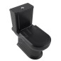 Villeroy & Boch Hommage - cuvette de WC à poser, coude Vario, CeramicPlus, TitanGlaze, Pure Black 666210R7