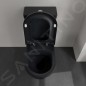 Villeroy & Boch Hommage - cuvette de WC à poser, coude Vario, CeramicPlus, TitanGlaze, Pure Black 666210R7