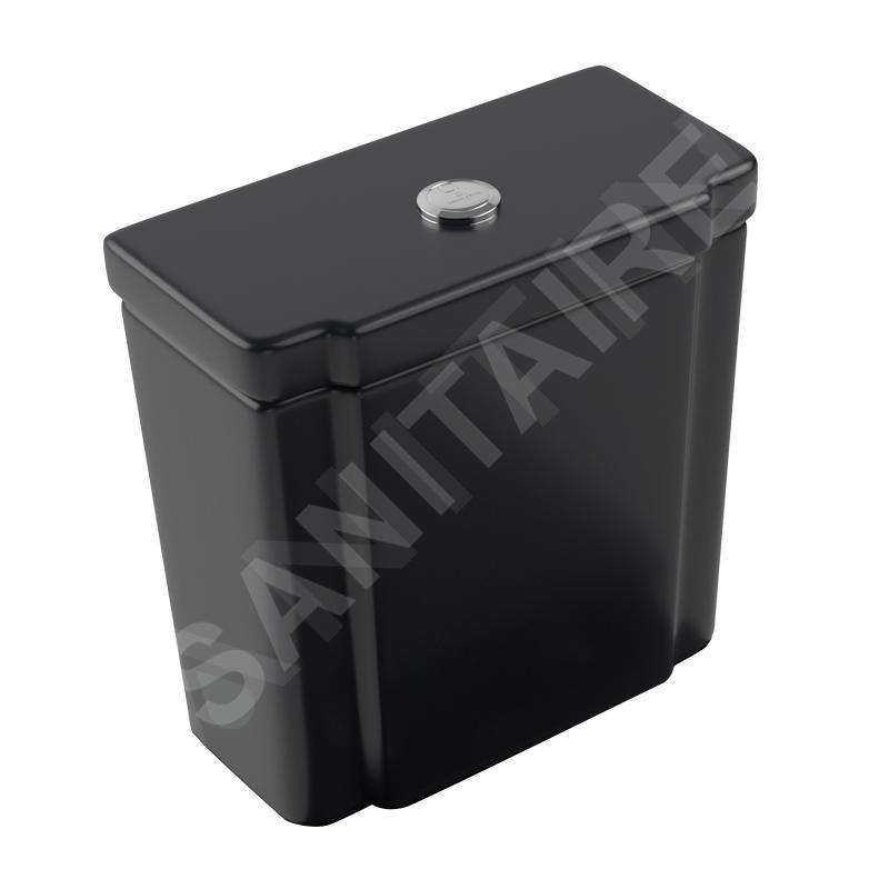 Villeroy & Boch Hommage - Réservoir de chasse d’eau, remplissage latéral, CeramicPlus, TitanGlaze, Pure Black 772111R7 Villeroy & Boch Hommage - Réservoir de chasse d’eau, remplissage latéral, CeramicPlus, TitanGlaze, Pure Black 772111R7