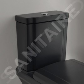 Villeroy & Boch Hommage - Réservoir de chasse d’eau, remplissage latéral, CeramicPlus, TitanGlaze, Pure Black 772111R7
