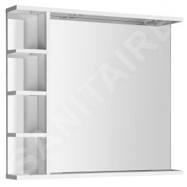 Aqualine Zoja - Miroir avec éclairage LED 800x700x120 mm, blanc KO350
