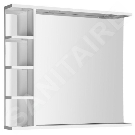 Aqualine Zoja - Miroir avec éclairage LED 800x700x120 mm, blanc KO350