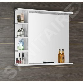 Aqualine Zoja - Miroir avec éclairage LED 800x700x120 mm, blanc KO350
