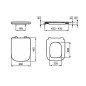 Ideal Standard i.Life B - Abattant WC wrapover, SoftClose, SmartGuard, blanc T4683HY