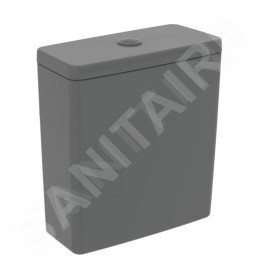 Ideal Standard i.Life B - Réservoir de chasse d'eau, remplissage par le bas, gris brillant T472358