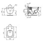 Ideal Standard Tesi - WC suspendu, RimLS+, Ideal Plus, blanc T4932MA Ideal Standard Tesi - WC suspendu, RimLS+, Ideal Plus, blanc T4932MA