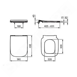Ideal Standard i.Life B - Abattant WC, SoftClose, SmartGuard, blanc T5003HY