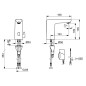 Hansa Electra - Mitigeur thermostatique électronique de lavabo, à piles, chrome 92602219