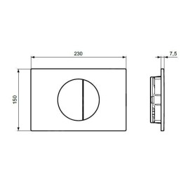 Ideal Standard Oleas - Plaque de déclenchement, or brossé R0503A2