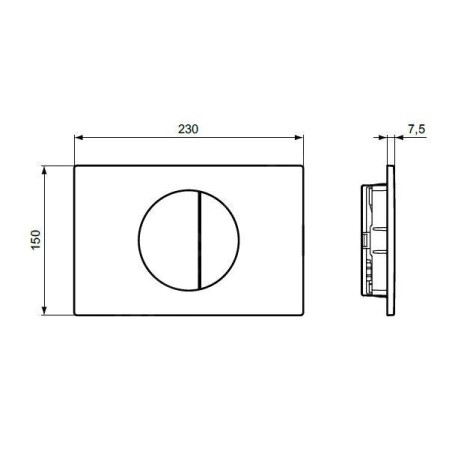 Ideal Standard Oleas - Plaque de déclenchement, or brossé R0503A2