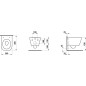 Laufen Meda - Toilettes suspendues, Rimless, blanc H8201130000001
