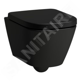 Laufen Meda - WC suspendu, Rimless, noir mat H8201137160001