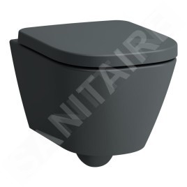 Laufen Meda - WC suspendu, Rimless, graphite mat H8201137580001