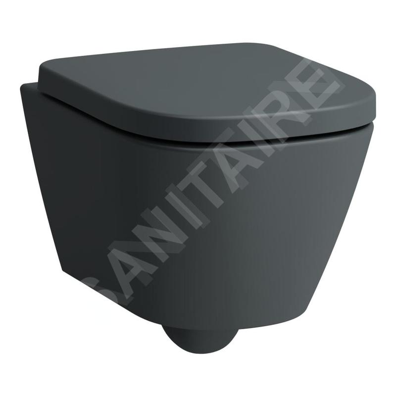Laufen Meda - WC suspendu, Rimless, graphite mat H8201137580001