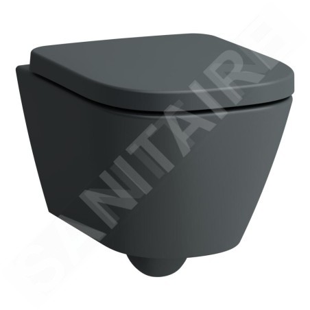 Laufen Meda - WC suspendu, Rimless, graphite mat H8201137580001
