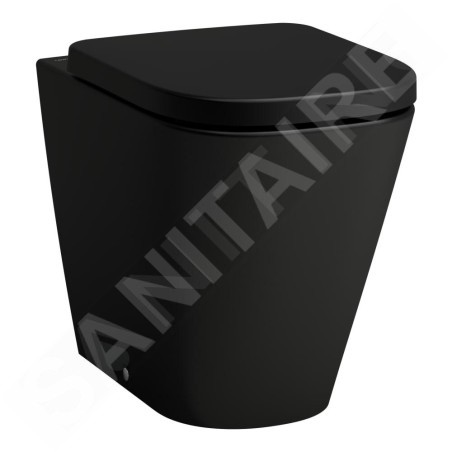 Laufen Meda - WC à poser, évacuation Vario, Rimless, noir mat H8231117160001