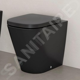 Laufen Meda - WC à poser, évacuation Vario, Rimless, noir mat H8231117160001