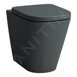 Laufen Meda - WC à poser, évacuation Vario, Rimless, graphite mat H8231117580001