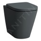 Laufen Meda - WC à poser, évacuation Vario, Rimless, graphite mat H8231117580001