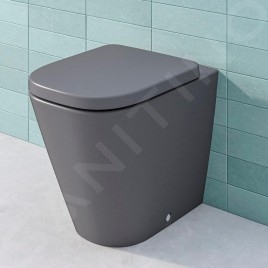 Laufen Meda - WC à poser, évacuation Vario, Rimless, graphite mat H8231117580001