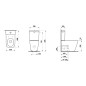 Laufen Meda - Cuvette WC combiné, évacuation vario, Rimless, graphite mat H8241117580001 Laufen Meda - Cuvette WC combiné, évacuation vario, Rimless, graphite mat H8241117580001