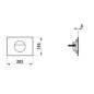 Laufen INEO - Plaque de déclenchement, chrome H9001120040001