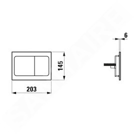 Laufen INEO - Plaque de déclenchement, blanc brillant H9001130000001