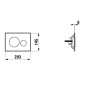 Laufen INEO - Plaque de déclenchement, chrome mat H9001140070001