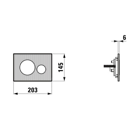 Laufen INEO - Plaque de déclenchement, chrome H9001160040001