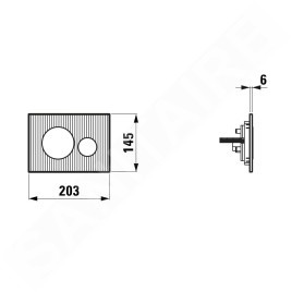 Laufen INEO - Plaque de déclenchement, chrome mat H9001160070001