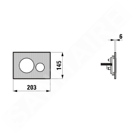 Laufen INEO - Plaque de déclenchement, chrome mat H9001160070001