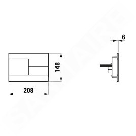 Laufen INEO - Plaque de déclenchement, chrome H9001180040001