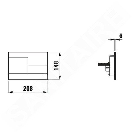 Laufen INEO - Plaque de déclenchement, chrome mat H9001180070001