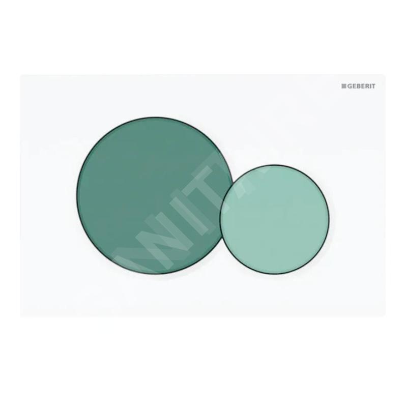 Geberit Sigma01 - plaque de déclenchement, vert/blanc 115.770.79.5
