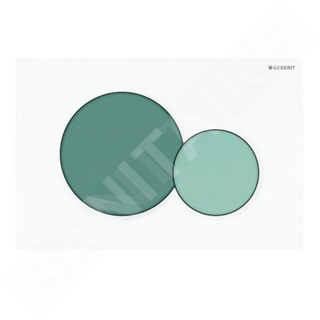 Geberit Sigma01 - plaque de déclenchement, vert/blanc 115.770.79.5