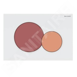 Geberit Sigma01 - Plaque de déclenchement, rouge carmin/orange/blanc 115.770.FY.5