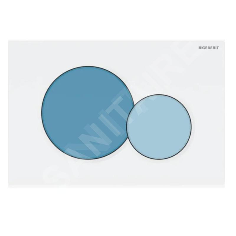 Geberit Sigma01 - Plaque de déclenchement, bleu/blanc 115.770.SX.5