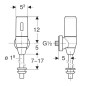 Geberit Systèmes de chasse d’eau - Capteur électronique de rinçage d'urinoir, alimentation par piles, chrome 115.805.21.5
