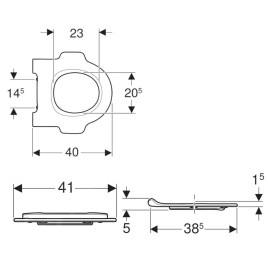 Geberit Bambini - Siège WC sans couvercle, pour enfant, blanc 502.971.01.1