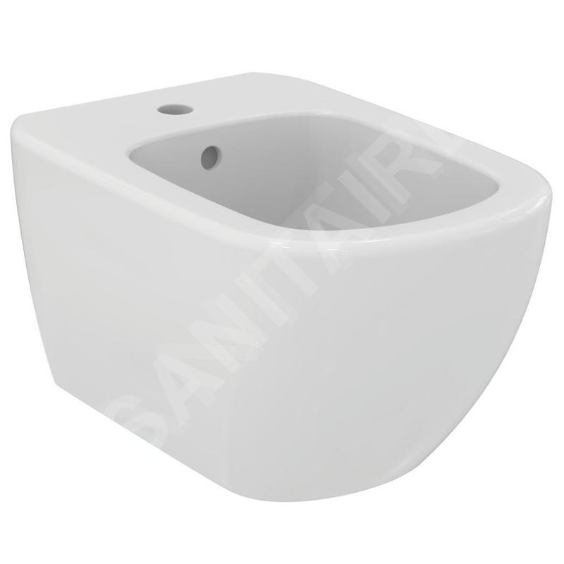 Ideal Standard Tesi - Bidet suspendu, 360x530 mm, avec trop-plein, trou pour la robinetterie, blanc T457001 Ideal Standard Tesi - Bidet suspendu, 360x530 mm, avec trop-plein, trou pour la robinetterie, blanc T457001