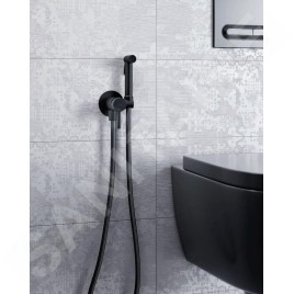 Paffoni Ringo West - Ensemble mitigeur encastré avec douchette de bidet, noir mat ZDUP110NO