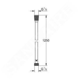 Grohe Tempesta-F - Douchette de bidet avec support et flexible de 1,25 m, chrome/ blanc 27812IL1