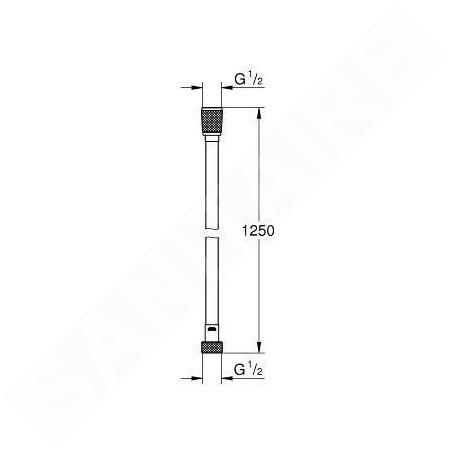 Grohe Tempesta-F - Douchette de bidet avec support et flexible de 1,25 m, chrome/ blanc 27812IL1