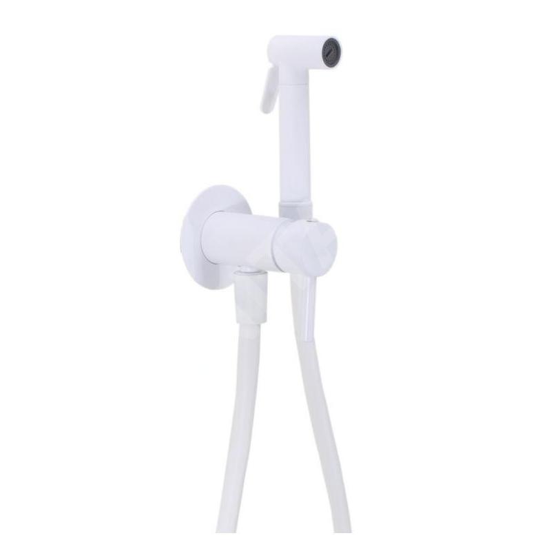 Paffoni Ringo West - Ensemble mitigeur encastré avec douchette de bidet, blanc mat ZDUP110BO