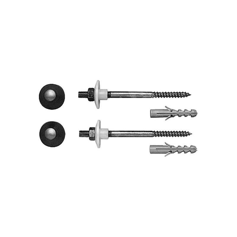 Duravit Accessoires - Fixation pour bidet et WC suspendus, diamètre 12 mm x 180 mm - cache-têtes, chrome 0065001000
