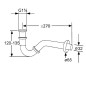 Kludi Siphons - Siphon pour bidet, chrome 1031105-00