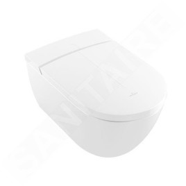 Villeroy & Boch ViClean - WC suspendu avec abattant lavant, Directflush, avec CeramicPlus, blanc alpin V0E100R1