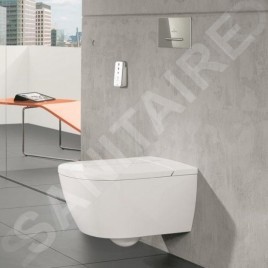 Villeroy & Boch ViClean - WC suspendu avec abattant lavant, Directflush, avec CeramicPlus, blanc alpin V0E100R1